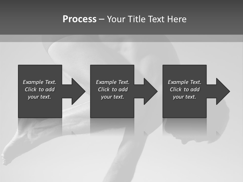 A Man Doing A Yoga Pose In A Black And White Photo PowerPoint Template