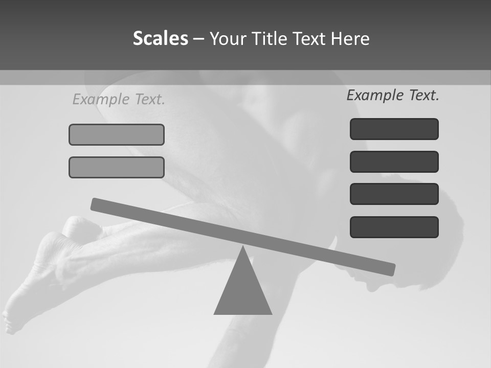 A Man Doing A Yoga Pose In A Black And White Photo PowerPoint Template