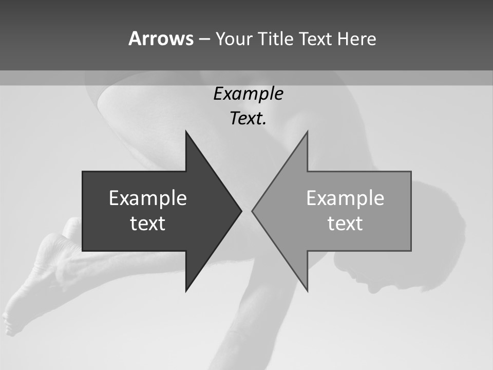 A Man Doing A Yoga Pose In A Black And White Photo PowerPoint Template