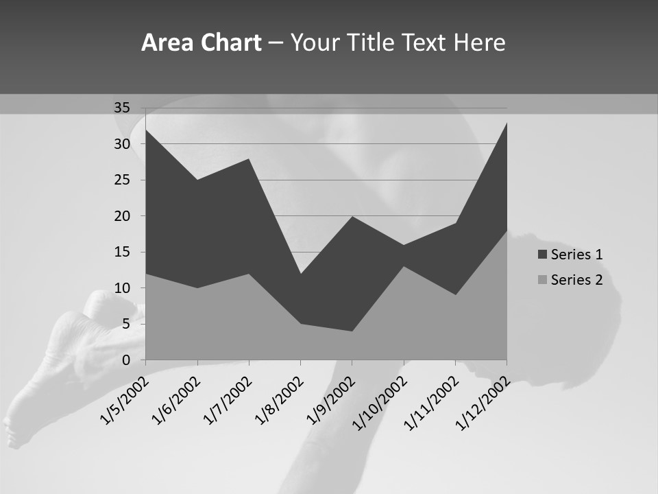A Man Doing A Yoga Pose In A Black And White Photo PowerPoint Template