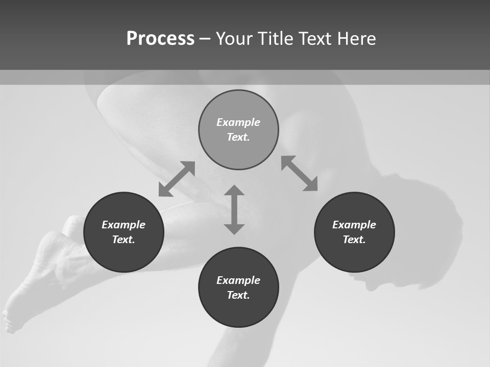 A Man Doing A Yoga Pose In A Black And White Photo PowerPoint Template