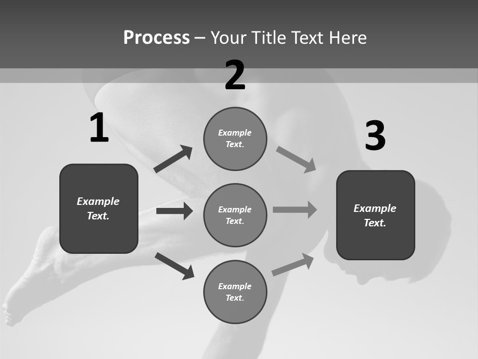 A Man Doing A Yoga Pose In A Black And White Photo PowerPoint Template