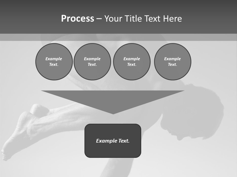 A Man Doing A Yoga Pose In A Black And White Photo PowerPoint Template