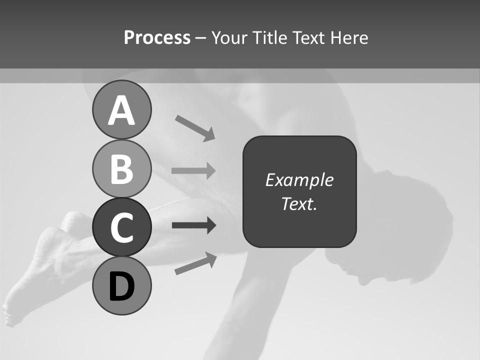 A Man Doing A Yoga Pose In A Black And White Photo PowerPoint Template