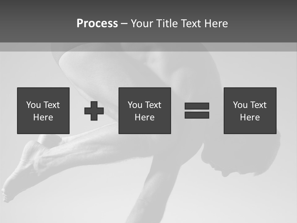 A Man Doing A Yoga Pose In A Black And White Photo PowerPoint Template