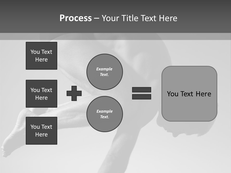 A Man Doing A Yoga Pose In A Black And White Photo PowerPoint Template