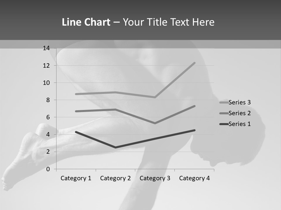 A Man Doing A Yoga Pose In A Black And White Photo PowerPoint Template