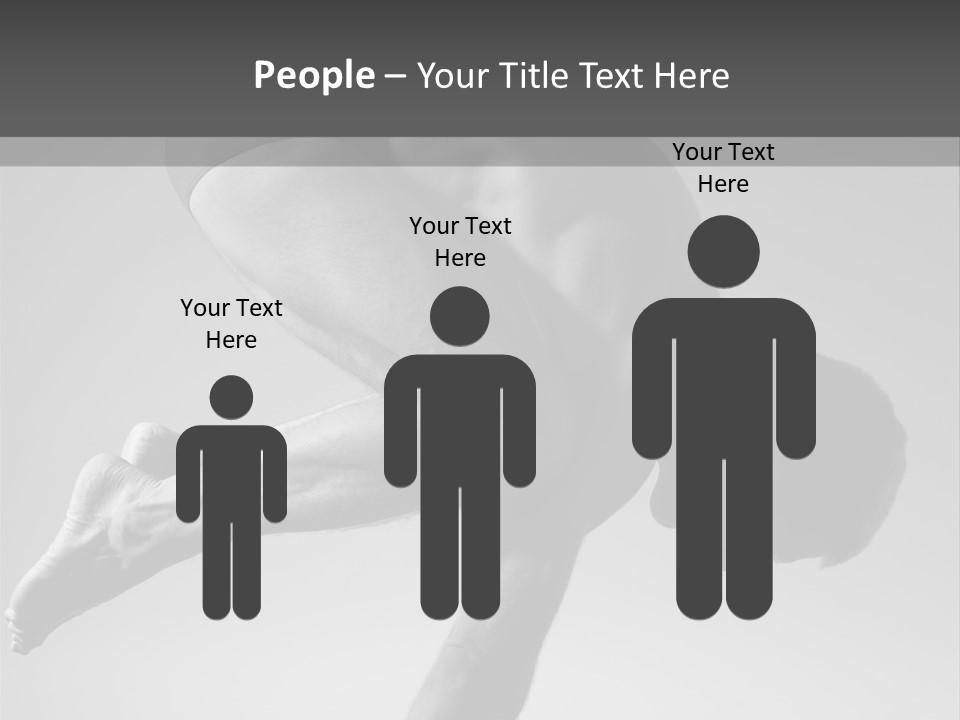 A Man Doing A Yoga Pose In A Black And White Photo PowerPoint Template