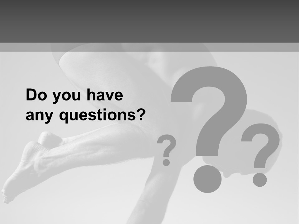 A Man Doing A Yoga Pose In A Black And White Photo PowerPoint Template