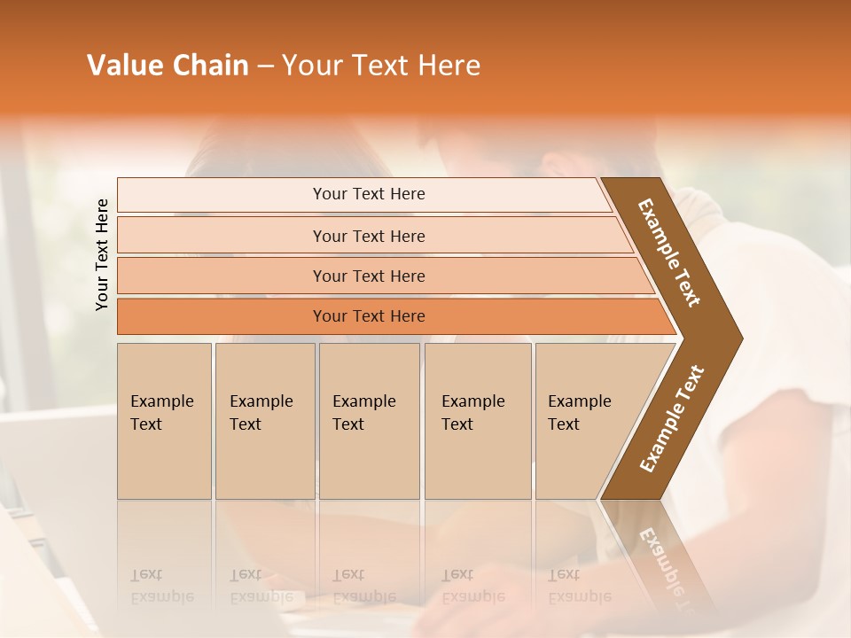 A Man And A Woman Are Looking At A Laptop PowerPoint Template