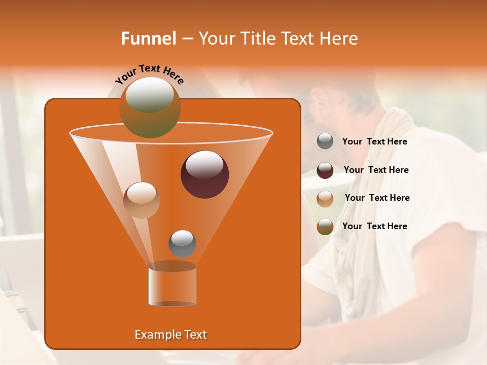 A Man And A Woman Are Looking At A Laptop PowerPoint Template