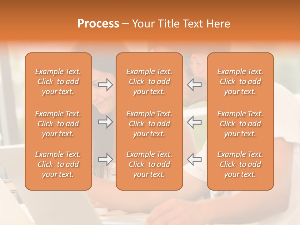 A Man And A Woman Are Looking At A Laptop PowerPoint Template