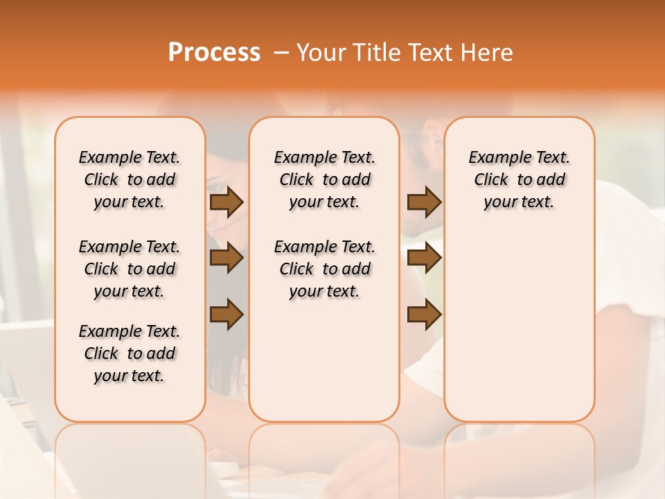 A Man And A Woman Are Looking At A Laptop PowerPoint Template