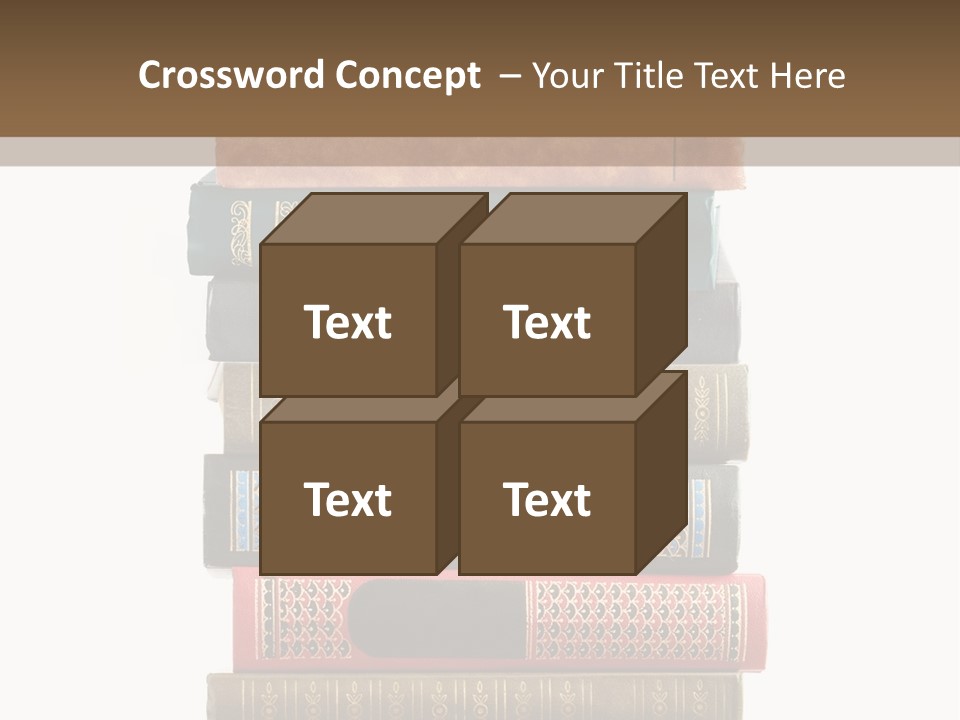 A Stack Of Books On Top Of Each Other PowerPoint Template