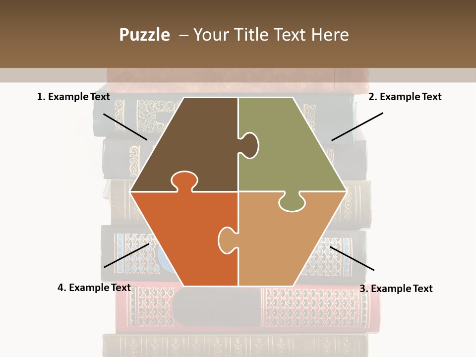 A Stack Of Books On Top Of Each Other PowerPoint Template