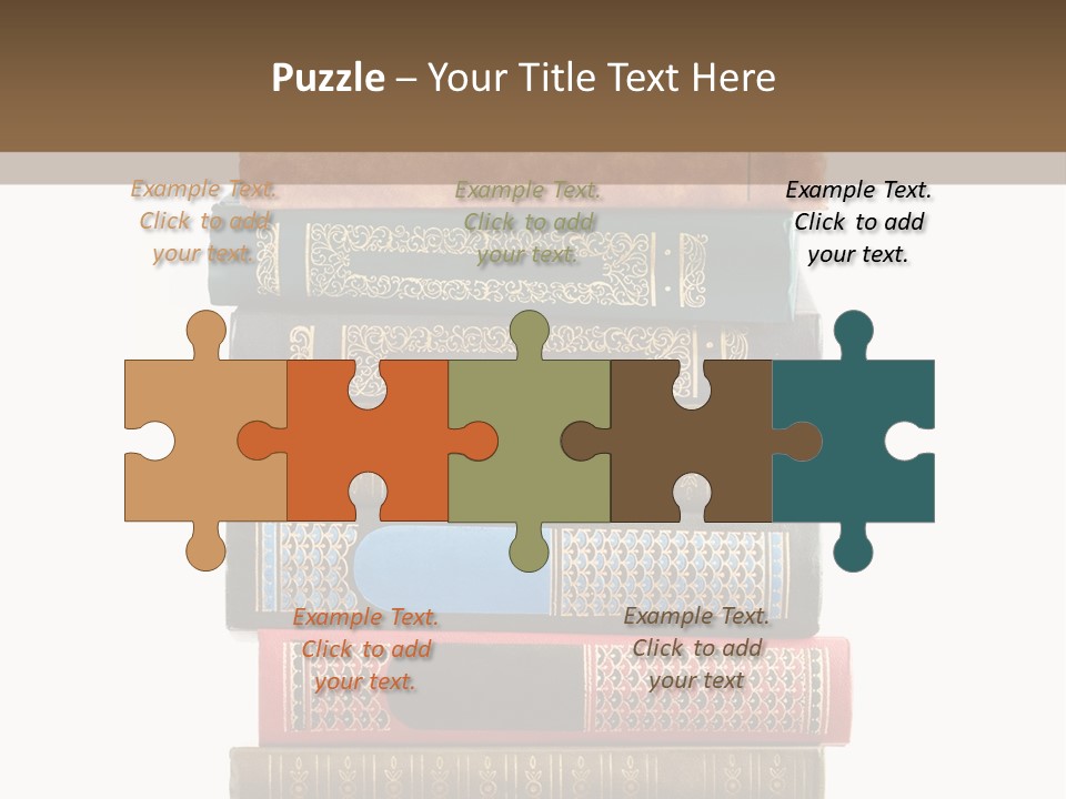 A Stack Of Books On Top Of Each Other PowerPoint Template