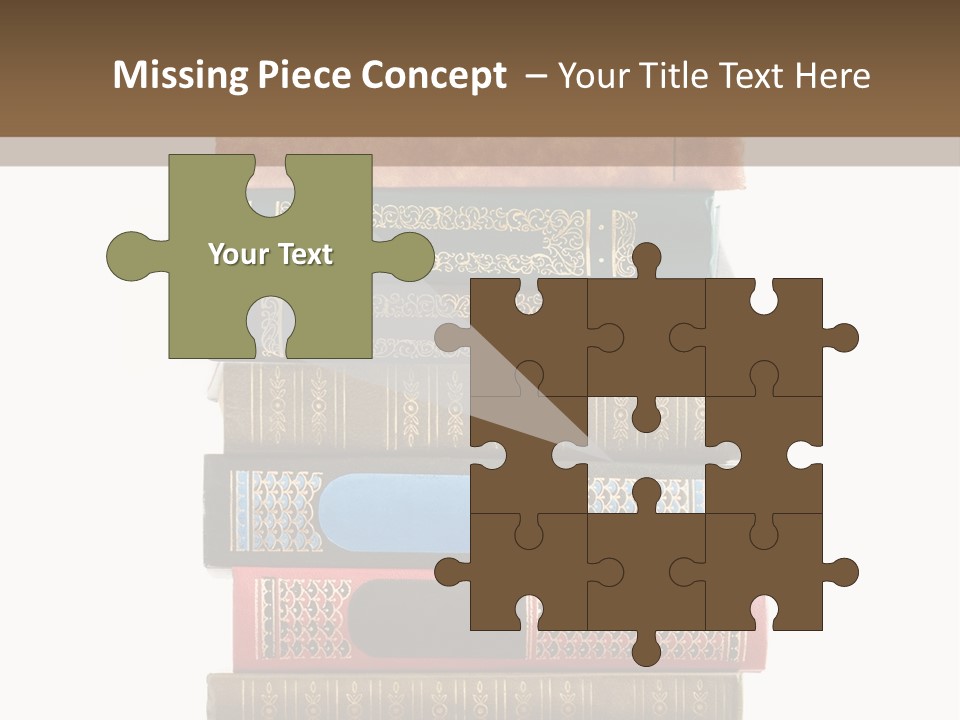 A Stack Of Books On Top Of Each Other PowerPoint Template