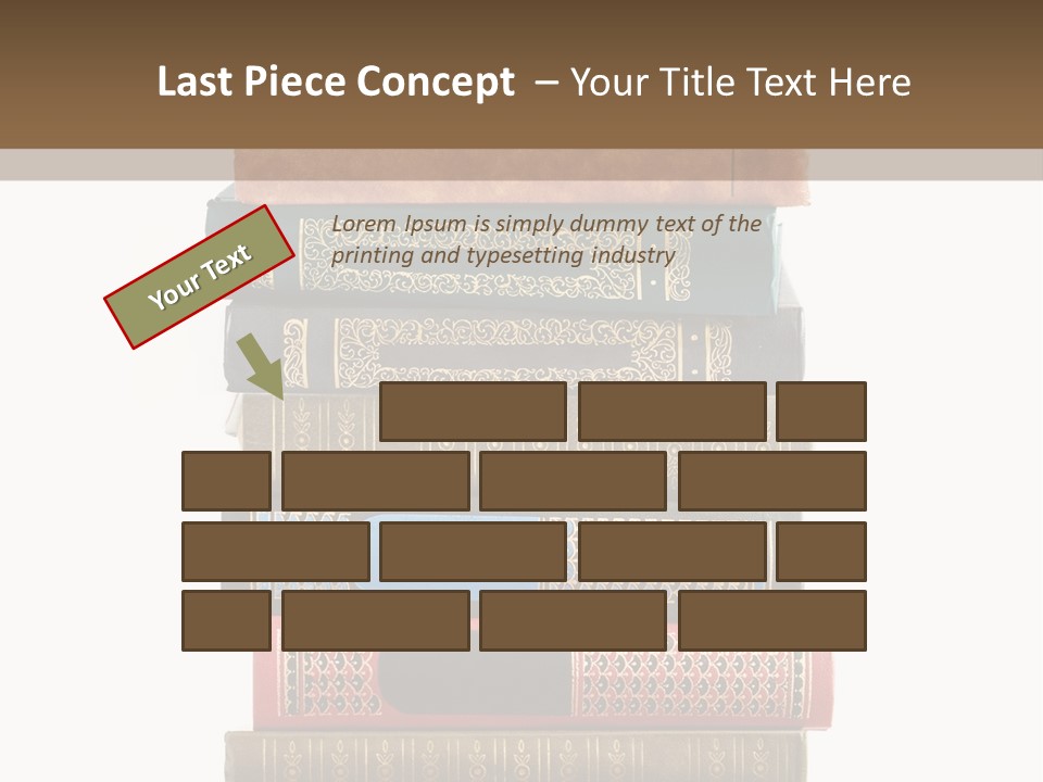 A Stack Of Books On Top Of Each Other PowerPoint Template
