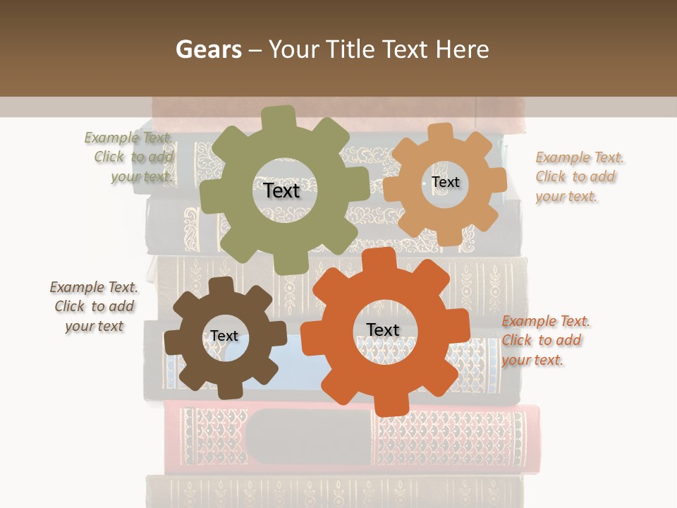 A Stack Of Books On Top Of Each Other PowerPoint Template
