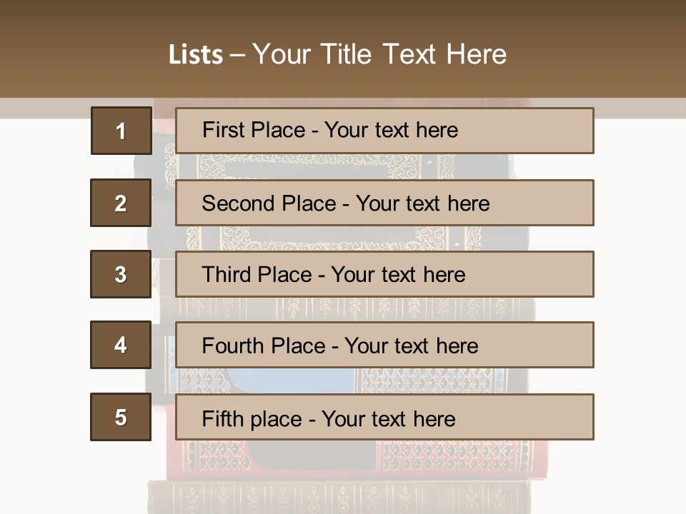 A Stack Of Books On Top Of Each Other PowerPoint Template