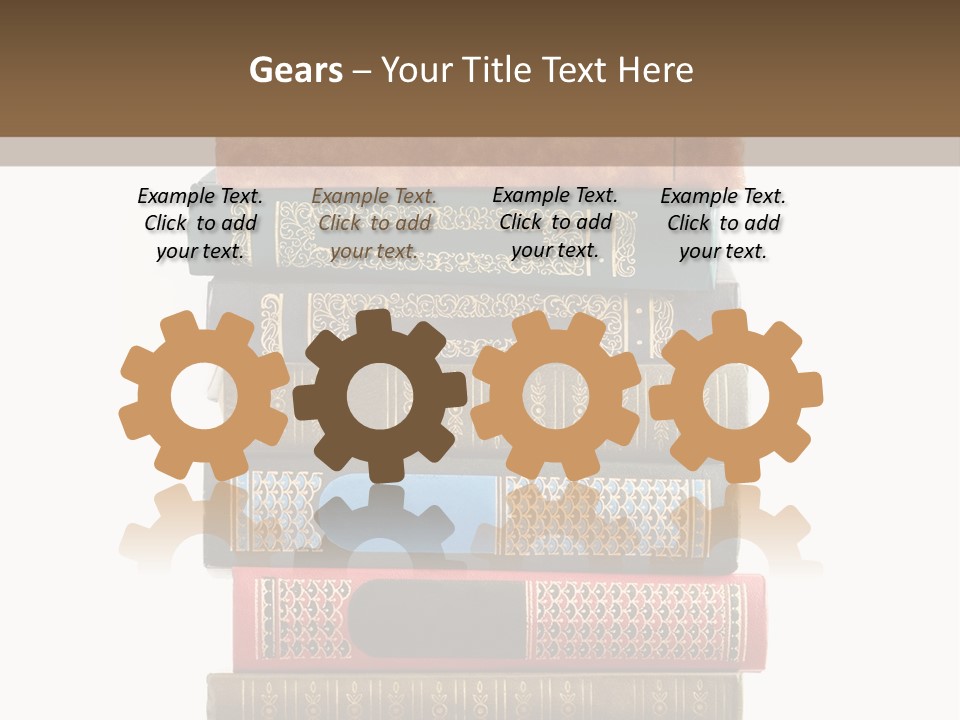 A Stack Of Books On Top Of Each Other PowerPoint Template