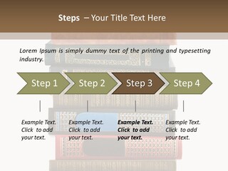 A Stack Of Books On Top Of Each Other PowerPoint Template