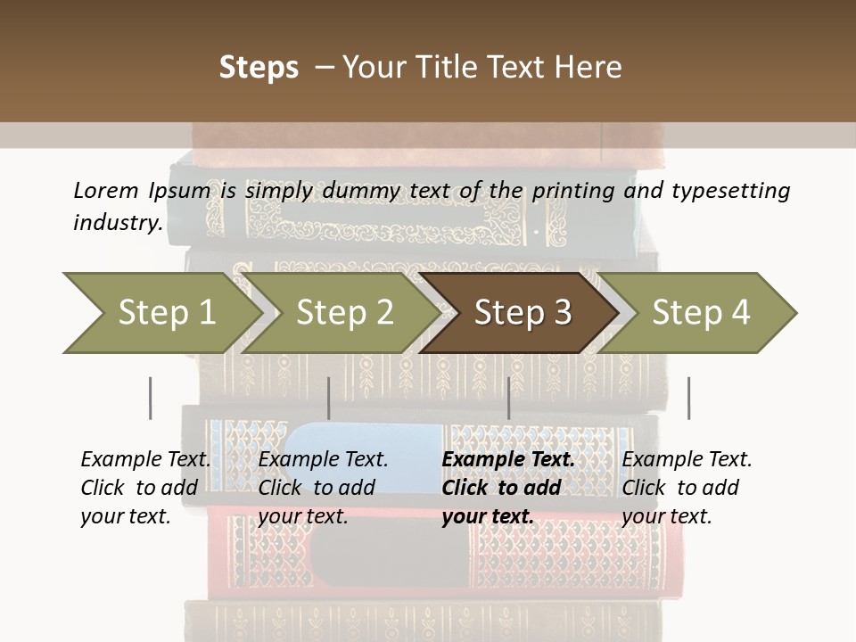 A Stack Of Books On Top Of Each Other PowerPoint Template
