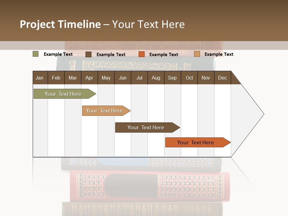 A Stack Of Books On Top Of Each Other PowerPoint Template