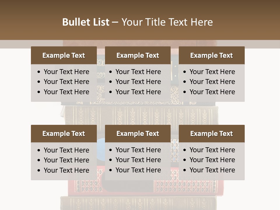 A Stack Of Books On Top Of Each Other PowerPoint Template