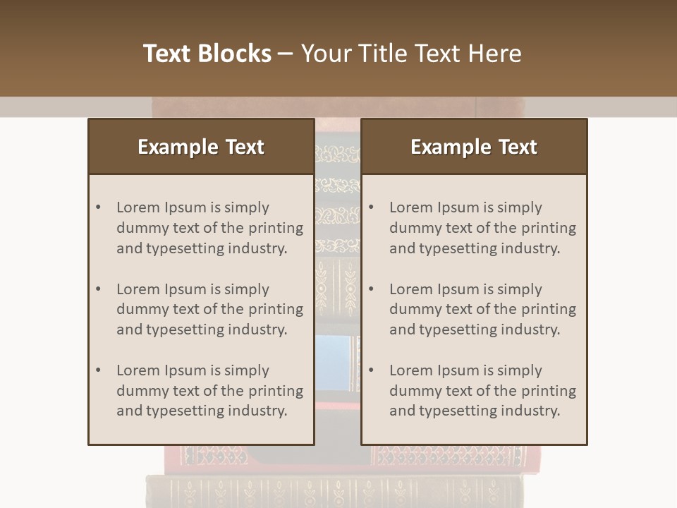 A Stack Of Books On Top Of Each Other PowerPoint Template