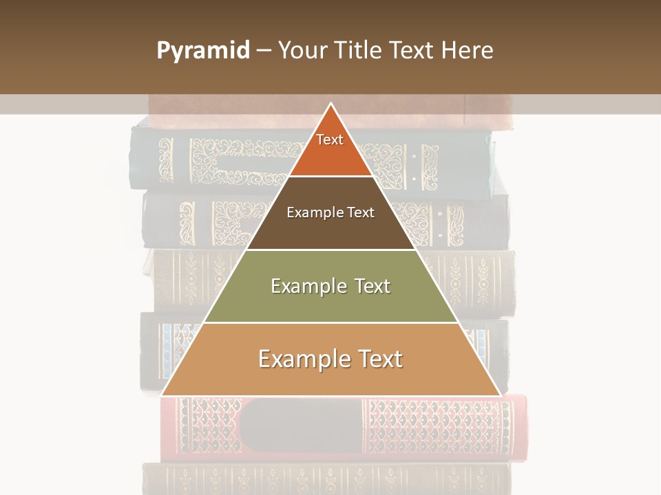 A Stack Of Books On Top Of Each Other PowerPoint Template