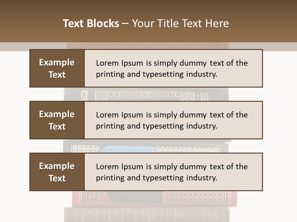 A Stack Of Books On Top Of Each Other PowerPoint Template