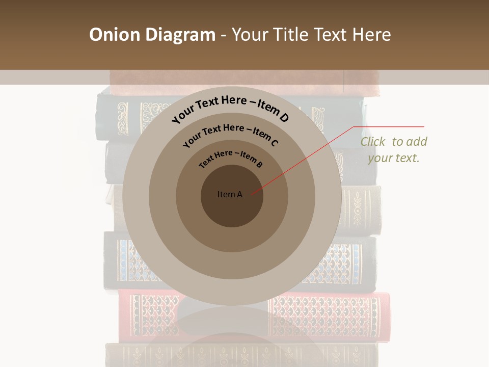A Stack Of Books On Top Of Each Other PowerPoint Template