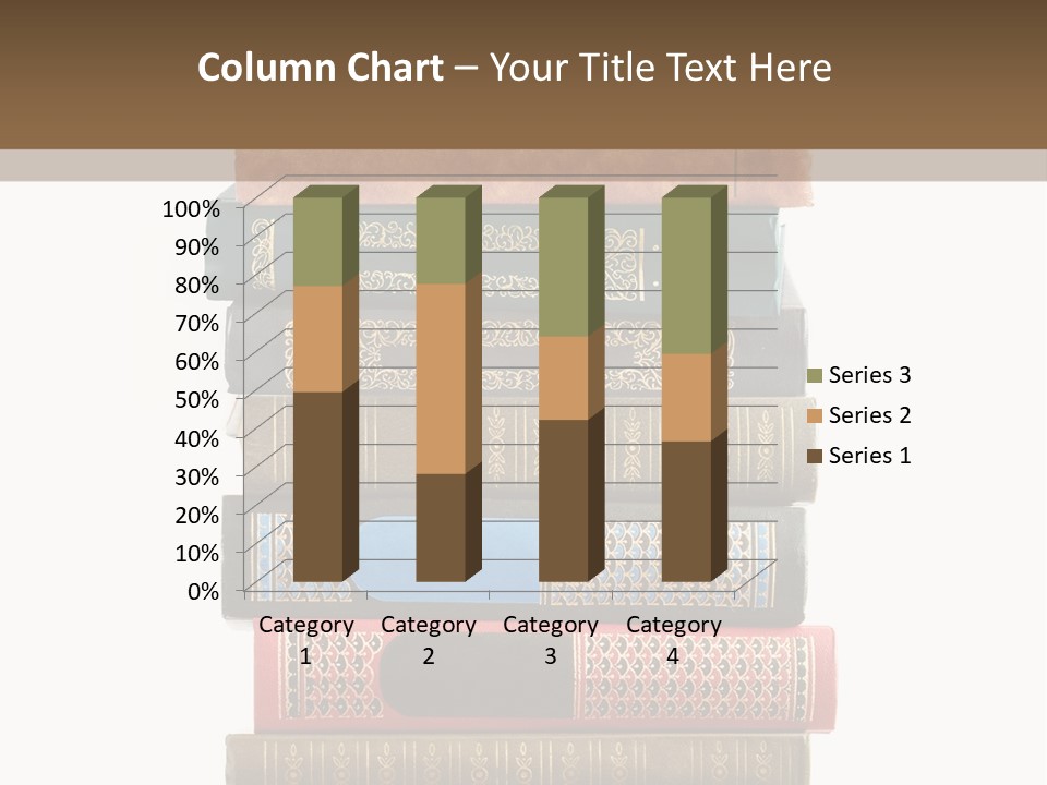 A Stack Of Books On Top Of Each Other PowerPoint Template