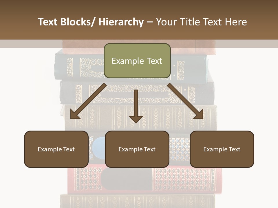 A Stack Of Books On Top Of Each Other PowerPoint Template