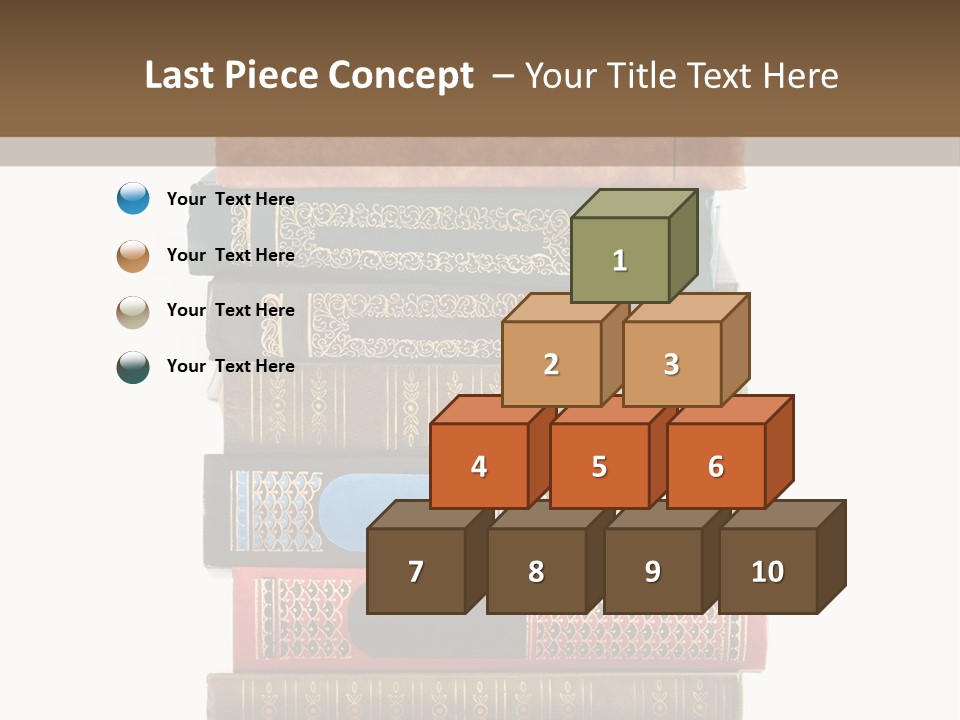 A Stack Of Books On Top Of Each Other PowerPoint Template