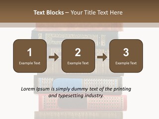 A Stack Of Books On Top Of Each Other PowerPoint Template
