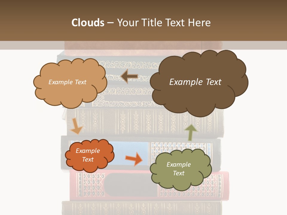 A Stack Of Books On Top Of Each Other PowerPoint Template