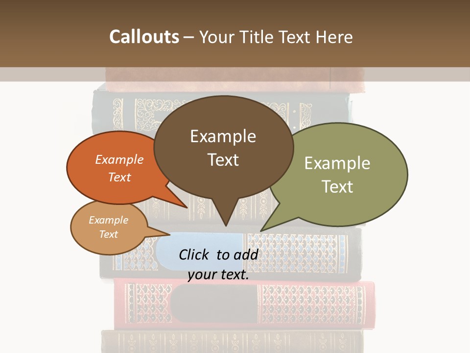 A Stack Of Books On Top Of Each Other PowerPoint Template