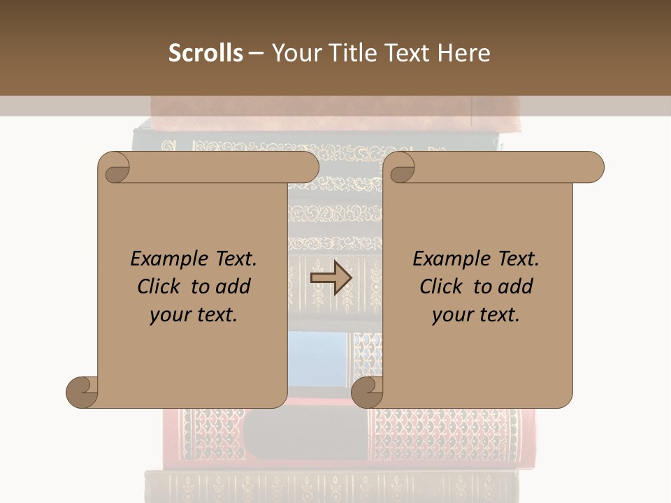 A Stack Of Books On Top Of Each Other PowerPoint Template