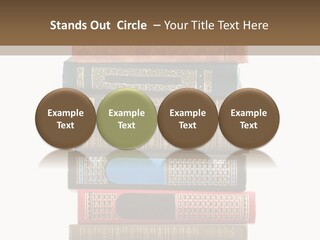 A Stack Of Books On Top Of Each Other PowerPoint Template