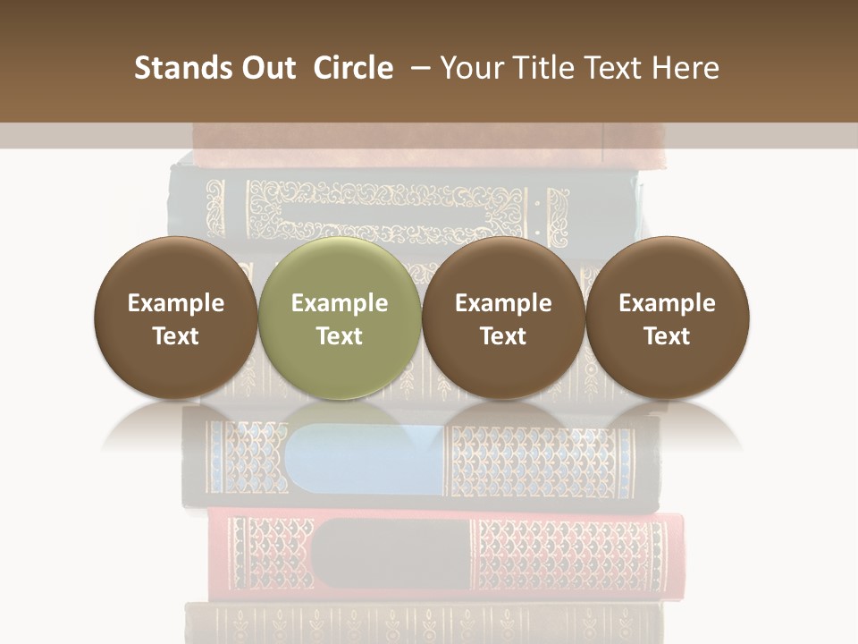 A Stack Of Books On Top Of Each Other PowerPoint Template