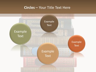 A Stack Of Books On Top Of Each Other PowerPoint Template