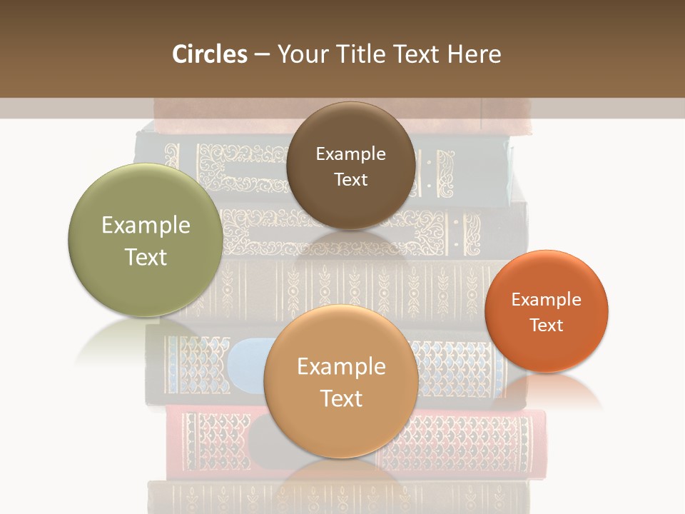A Stack Of Books On Top Of Each Other PowerPoint Template
