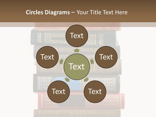 A Stack Of Books On Top Of Each Other PowerPoint Template