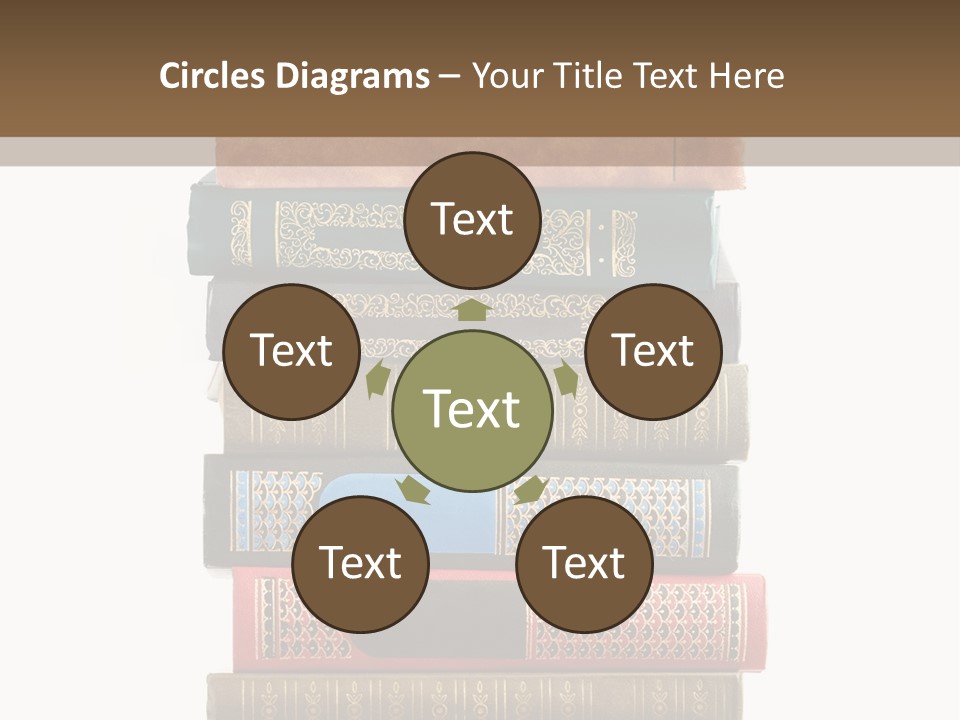 A Stack Of Books On Top Of Each Other PowerPoint Template