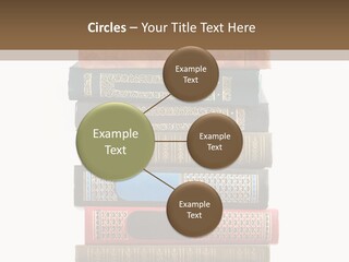 A Stack Of Books On Top Of Each Other PowerPoint Template