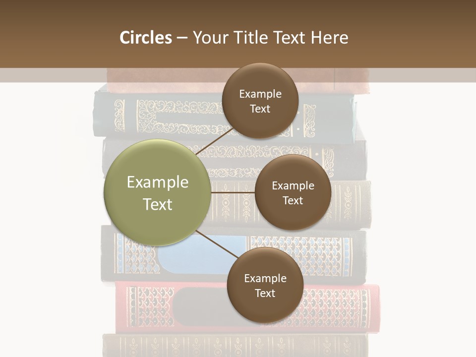 A Stack Of Books On Top Of Each Other PowerPoint Template