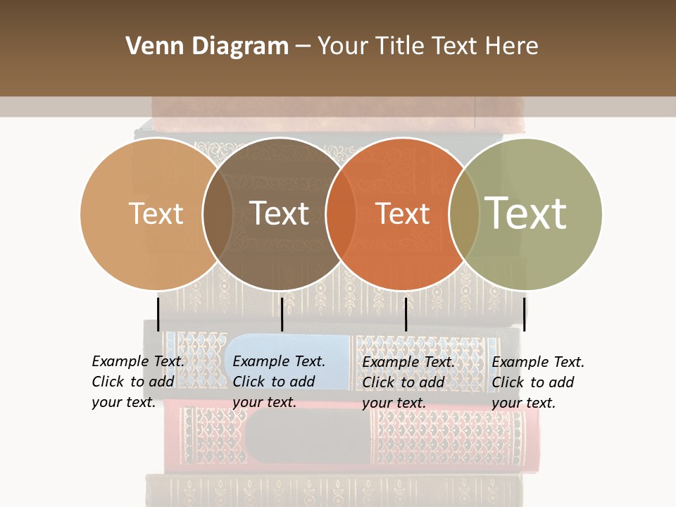 A Stack Of Books On Top Of Each Other PowerPoint Template
