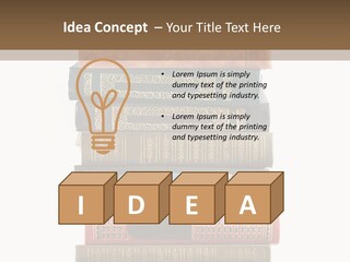 A Stack Of Books On Top Of Each Other PowerPoint Template